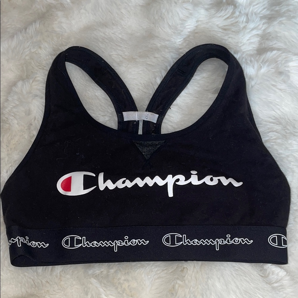 Champion Black and White Sports Bra
